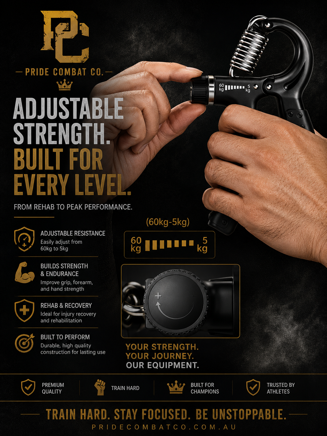Pride Combat Co. 5 Piece Grip Strength Training Set